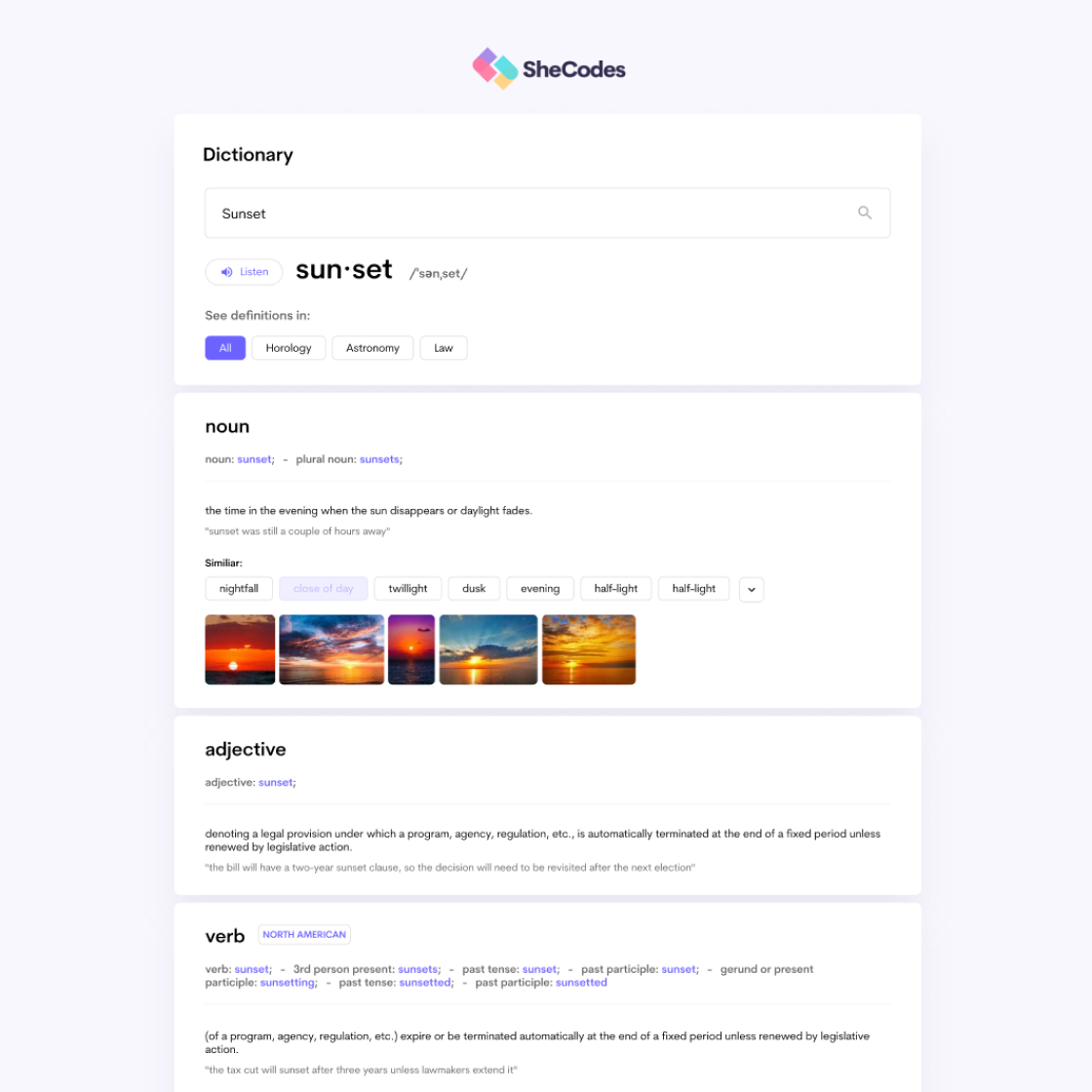 dictionary app  preview